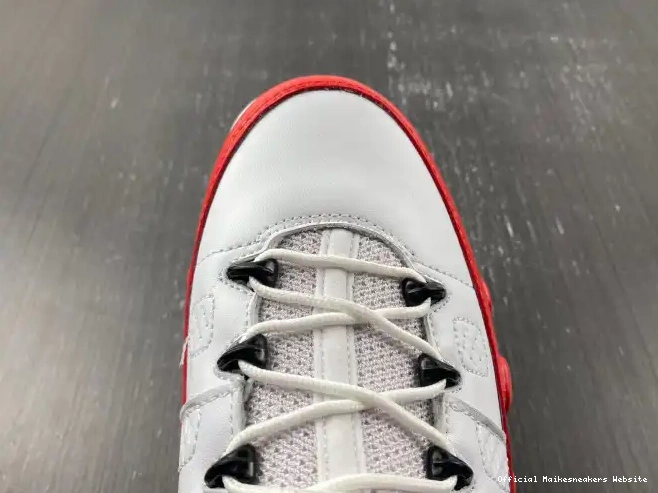 Official Maikesneakers White Red 9 Retro Air Gym Jordan 302370-160 0323